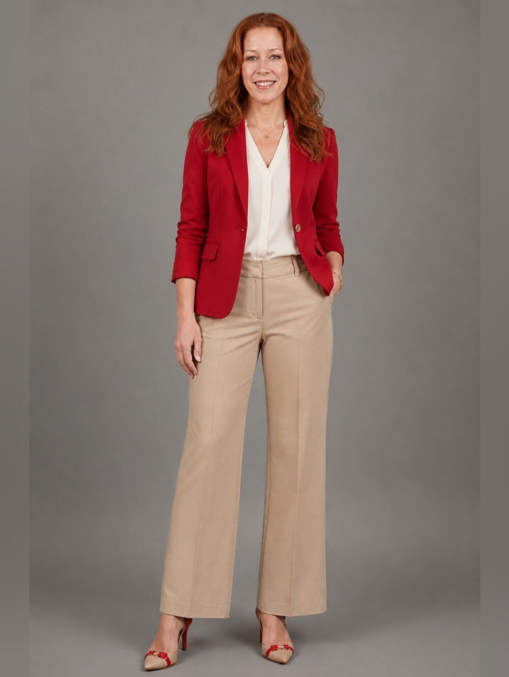 Talbots Women’s Size 12 Beige Khaki Dress Pants Trousers Classic Career